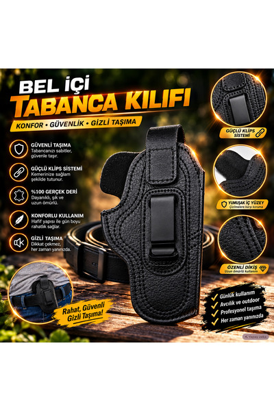 Aresoutdoors SAR9 METE ve CANİK TP9 SF İçin Uyumlu Deri Çorap Silah Kılıfı Sa...