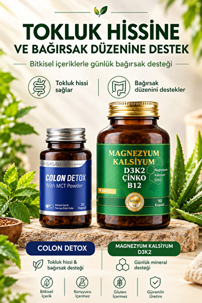babaki Kombine Güç Paketi – Magnezyum Kompleks & Colon Detox | 2’li Kofre