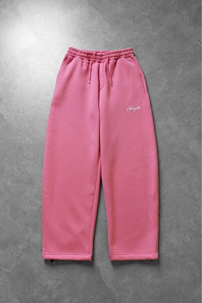 Crupt Studio White Crupt Trace Stoperli Balloon Fit Men's Pink Sweatpants