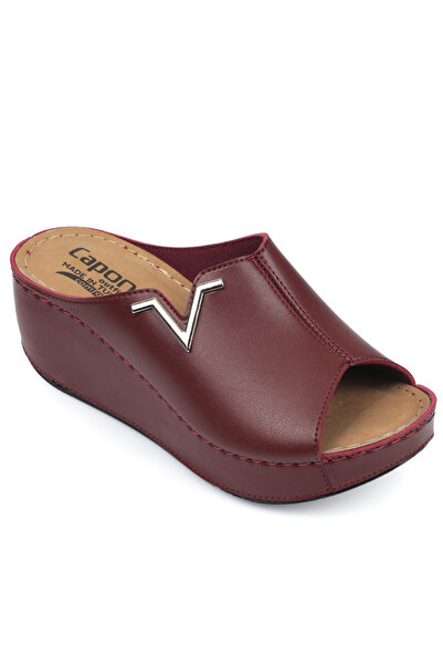 Capone Outfitters Anatomik Yumuşak Konforlu Taban Dolgu Topuklu Anne Terlik