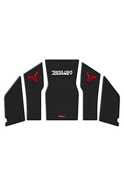 GP KOMPOZİT GP Kompozit TVS Ntorq 125 2024 Uyumlu Tank Pad Karbon