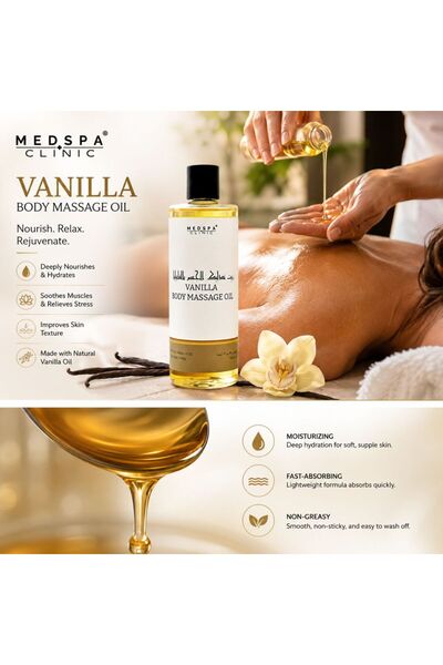 MEDSPACLINIC Vanilla Body Massage Oil Intensive Re-vitalising Treatment 500ml