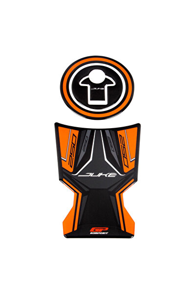 GP KOMPOZİT TANK PAD KTM DUKE 250 2017-2022 SİYAH-TURUNCU