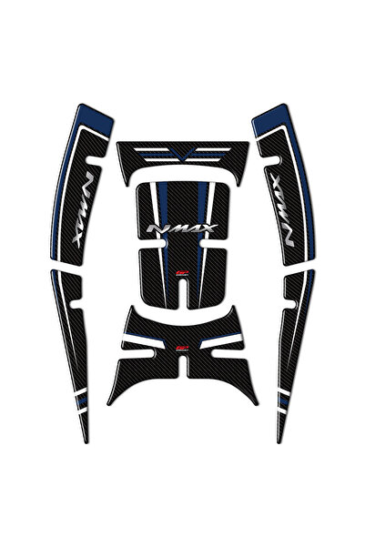 GP KOMPOZİT Yamaha NMAX 125 / 155 2021-2024 Uyumlu Tank Pad Seti Mavi