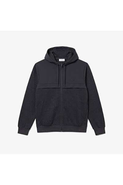 Lacoste Erkek Regular Fit Kapüşonlu Koyu Gri Sweatshirt
