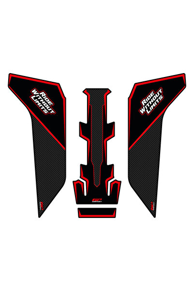 GP KOMPOZİT Honda NC 750 X 2016-2020 Uyumlu Tank Pad Seti Kırmızı