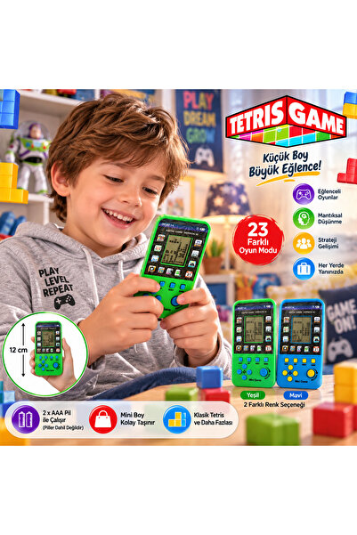 Cici Oyuncak Mini Tetris Retro El Oyun Konsolu Nostalji Oyuncak 1 Adet