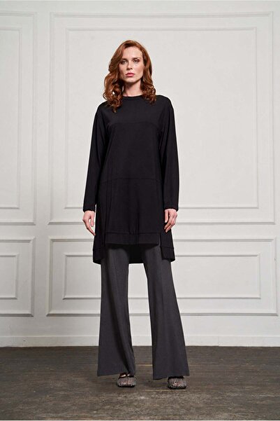 MissWhence Wide-Leg Trousers - Anthracite