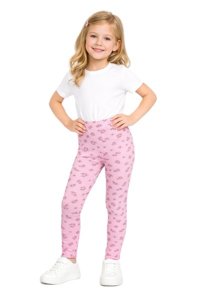 Fasıla Giyim Kız Çocuk Kışlık Tayt 5’li Set Desenli ve Düz Renk Siyah Bordo Mint Pembe Çocuk Tayt