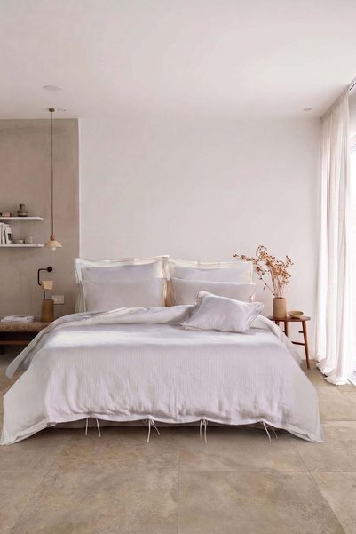 JOJOMIA Natura Double Duvet Cover Set Beige 200X220 (6 Pieces)