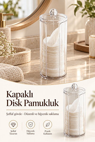 Poomy Disk Pamukluk Organizeri Makyaj Pamuk Kutusu /cn.hh.434