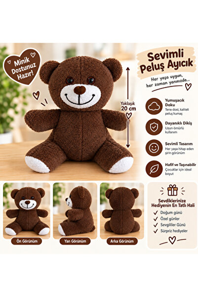 Generic Brand Plush Teddy Bear Soft Textured Sitting Cute Bear Toy with 4 Col...