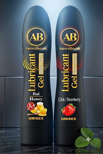AuroraBoreale Premium Bal ve Çilek Aromalı Büyük Boy Kayganlaştırıcı Jel Lubricant Gel