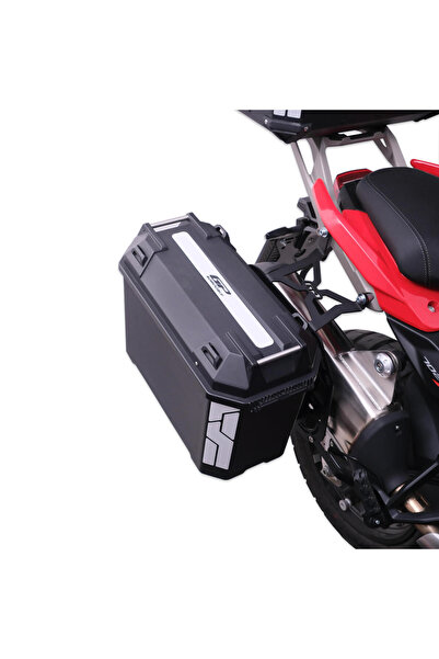 GP KOMPOZİT Universal 26 lt x 2 Plastik Motosiklet Yan Çanta Seti Siyah