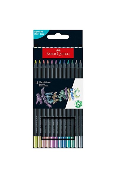 Faber Castell 12 METALLIC COLORED PENCILS BLACK EDITION FABER-CASTELL
