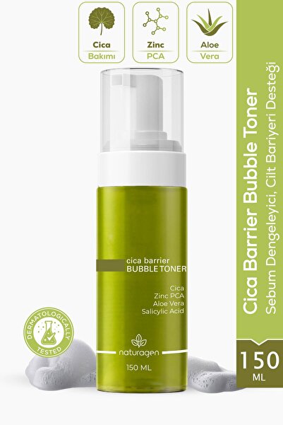 Naturagen Cica Barrier Bubble Tonik 150 ml | Sebum Dengeleyici, Cilt Bariyeri...