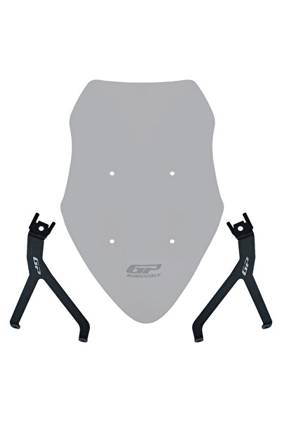 GP KOMPOZİT Mondial 125 Drift L 2018-2026 Uyumlu Ön Tur Camı Füme 55 cm