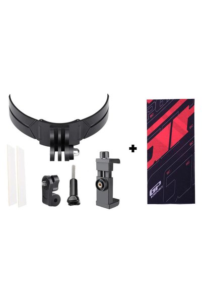 GP KOMPOZİT KBG002 Kask Çene Kamera ve Telefon Tutucu (1 Adet Boyunluk Buff H...