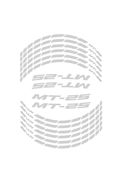 GP KOMPOZİT Yamaha MT-25 2015-2024 Uyumlu Jant Şeridi Reflektif Gri