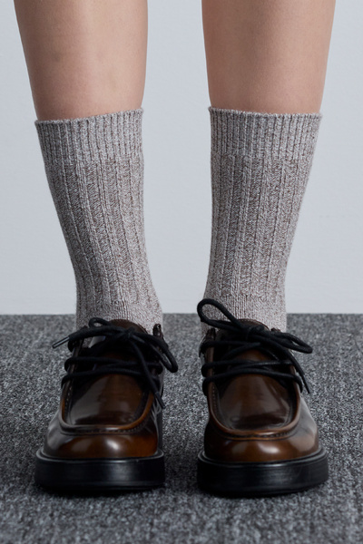 Manuka Thick Terry Socks Dusty Brown