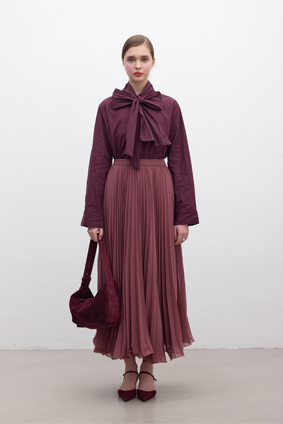 Manuka Pleated Skirt Dusty Rose