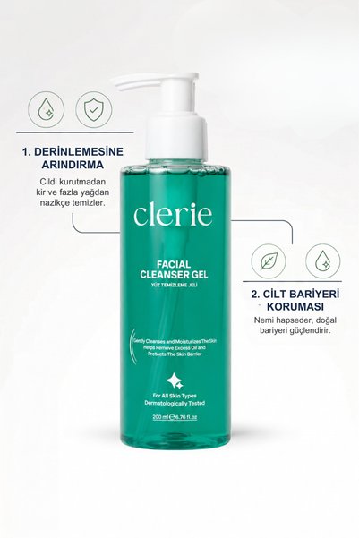 Clerie Cosmetics Anti-Oiliness Facial Cleansing Gel & Barrier Strengthening Repair Intensive Moisturizing Cream