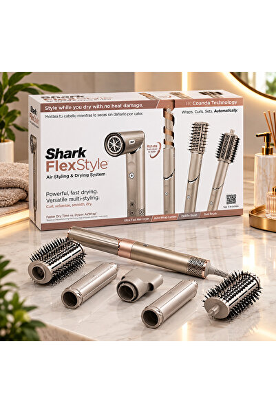Shark FlexStyle Air Styling & Drying System – Saç Şekillendirici ve Kurutma Seti