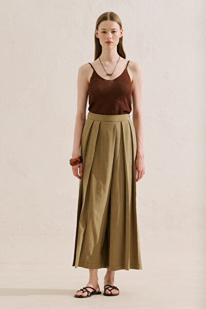 Manuka Linen Mixed Natural Skirt Pants Camel