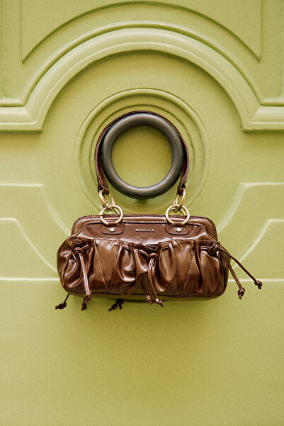 Manuka Adela Büzgü Pocket Bag Brown