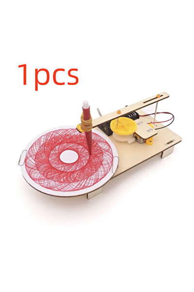 Choice 1pcs DIY Creative Wooden Electric Plotter Drawing Robot STEM Kids Mode...