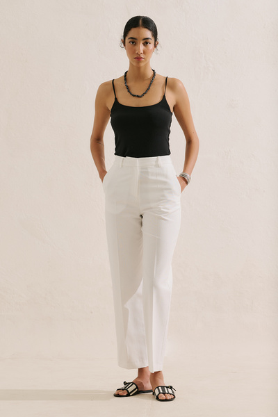 Manuka Classic Straight Pants Ecru
