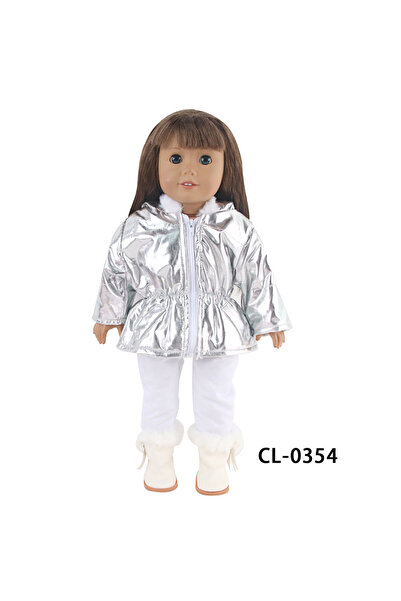 Choice CL-0354 Silver Down Jacket Clothes Set For 18 Inches American Dolls Wa...