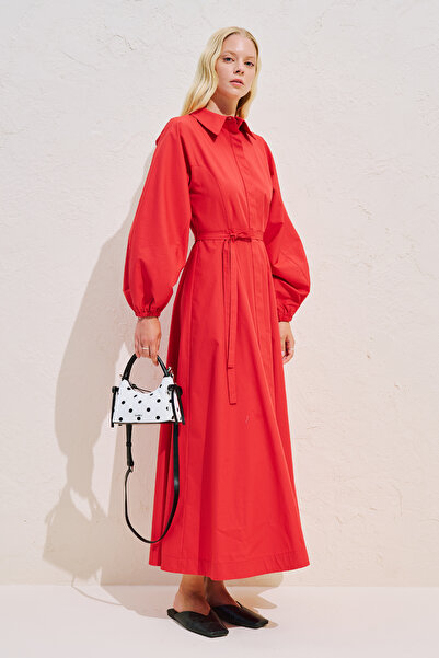 Manuka Edith Shirt Dress Red