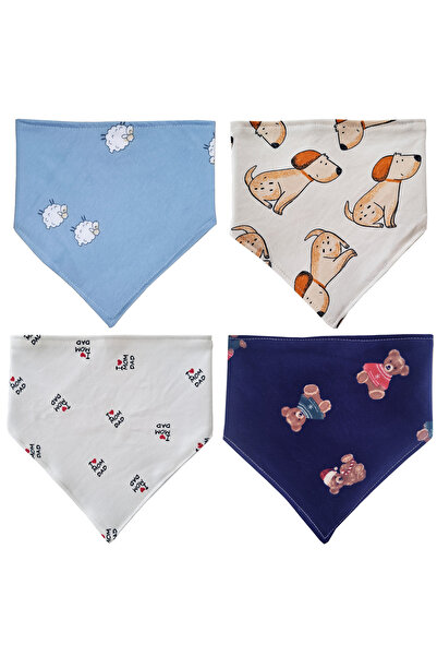 Baby Minik Triangle Scarf Combed Cotton Liquid Proof Drool and Feeding Bib 4 ...