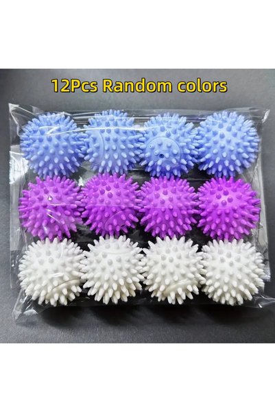 choice2 12Pcs Random colors 4/8/12Pcs Reusable Laundry Balls Gentle Cleaning ...