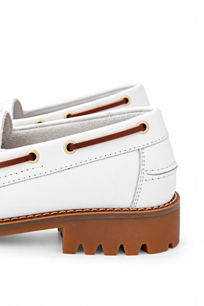 5in1Canpolat White Thick Sole Lace-Up Shoes 26294