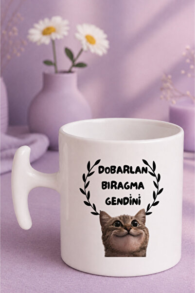 Dobarlan Bıragma Gendini Yazılı Komik Kupa Bardak, Hammer Kulp