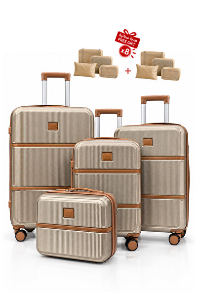 Flieger Luggage Flieger 4-Piece Set of Abs Luggage Bags, Sturdy and Durable, ...