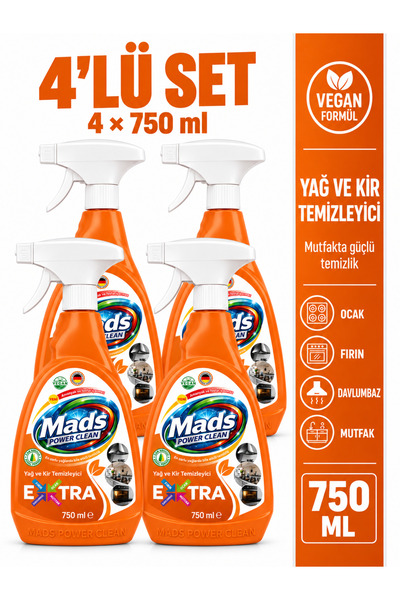 Yağ Kir ve Kireç Çözücü 750 Ml 4 adet