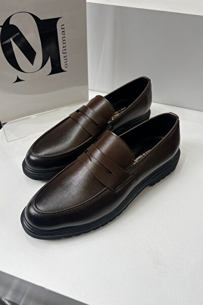OUTFİT MAN Moccasin Shoes Brown