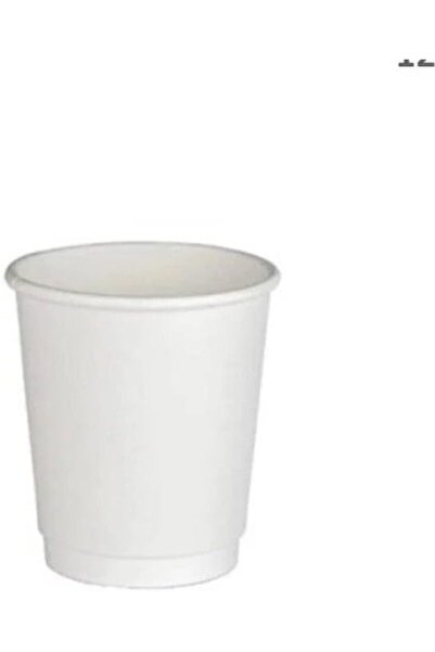 SKP Plastic Double Wall Paper Cups 25-Piece Set, 12 oz Capacity, White