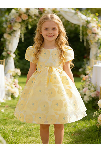 Take Two By Styli Girls Floral Print Puff Sleeve Dress