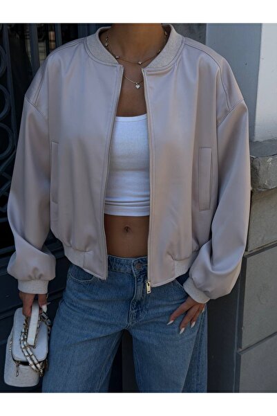 Ekim Store Saten Bomber Oversize Ceket