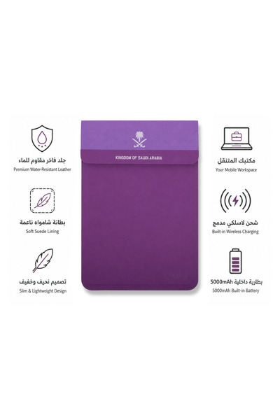 LAVN Original Luxury Soft Leather Laptop Backpack Wireless Charger No Battery...