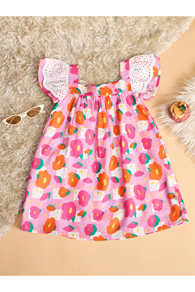 Stylo Bug By Styli Girls A-Line Knee-Length Floral Print Casual Dress
