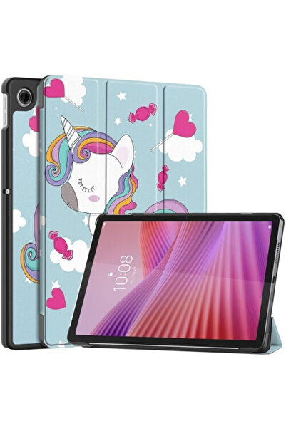 OEM Θήκη Βιβλίο με Τριπλή Βάση για Lenovo Tab Tb311fu Χαριτωμένος Μονόκερος