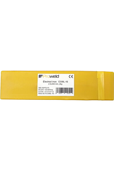 Proweld E308L-16 electrod inox, 2.5x300mm, tub 2kg