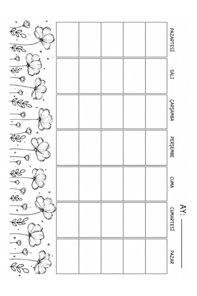 Pembe Yayınevi Notepad Aylık Planlayıcı - Monthly Planner - Yatay Aylık Planlama - Masaüstü Planlayıcı - Senelik Plannlayıcı