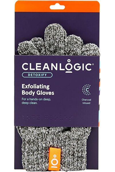 Cleanlogic Clean Logic Detox Charcoal Exfoliating Bath Glove, 3 Count