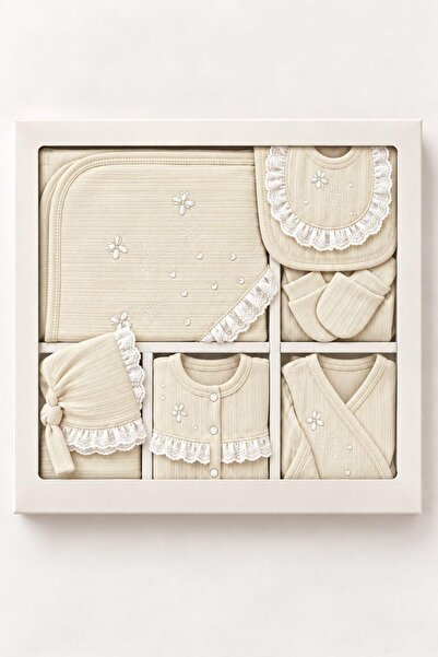 Pina Kids Gaye Baby Girl Yusufcuk Embroidered Newborn Hospital Release 10 Pie...